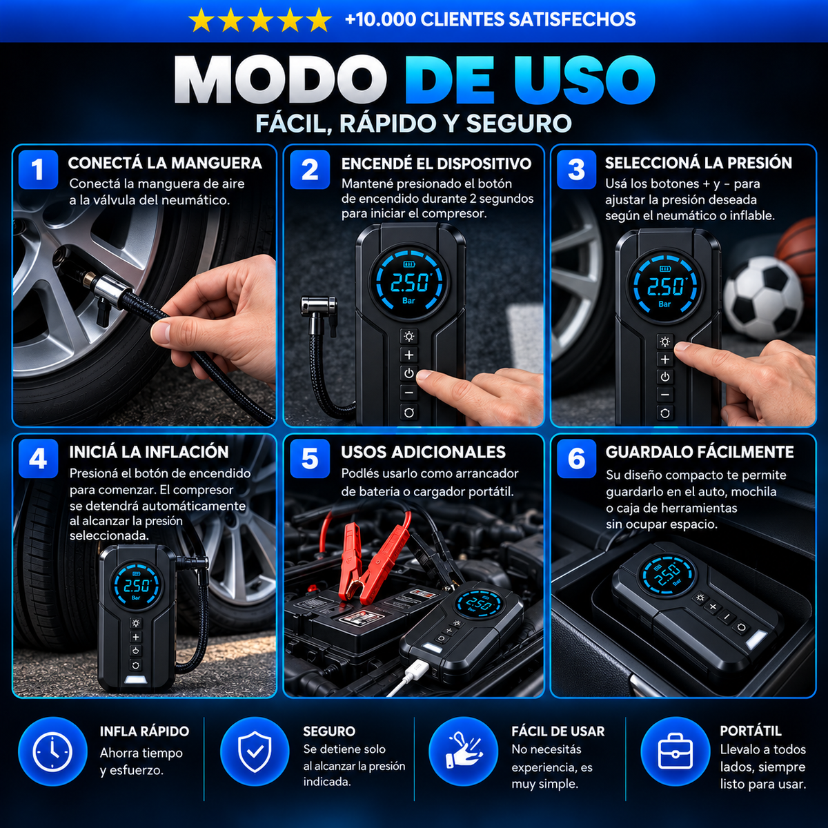 Compresor 4 en 1